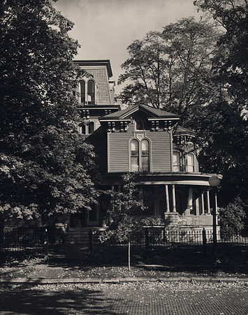 2025. October. 1880's house in South Bend. 8*X10 negative.